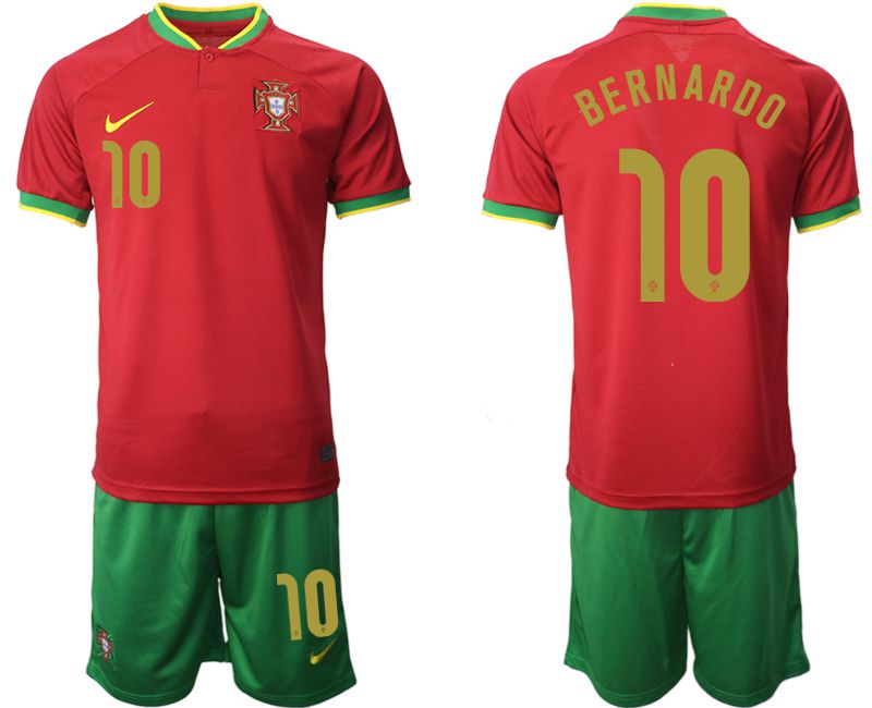 Men 2022 World Cup National Team Portugal home red 10 Soccer Jersey